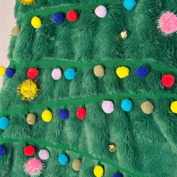 Merry & Bright Christmas Tree Costume Hoodie Dog Apparel Pet Holiday Outfit M - Picture 5 of 7